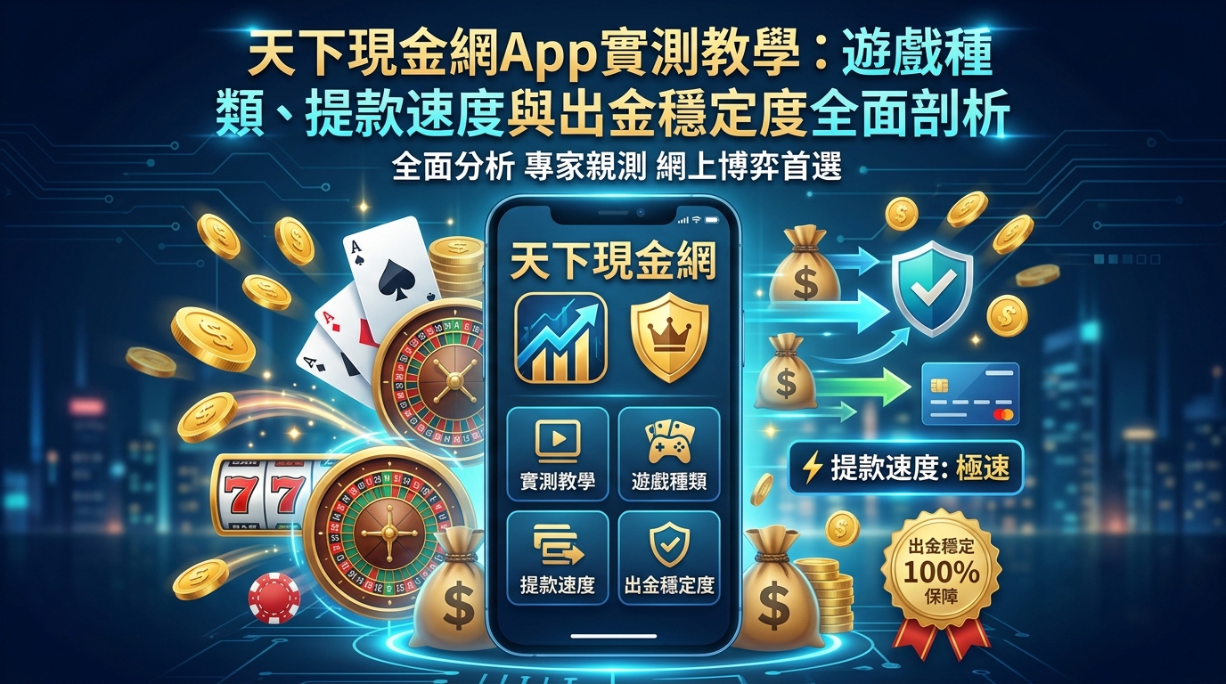 天下現金網App實測教學：遊戲種類、提款速度與出金穩定度全面剖析
